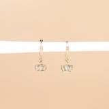 Imperial Crown Pendant Earing Set with Gift Box