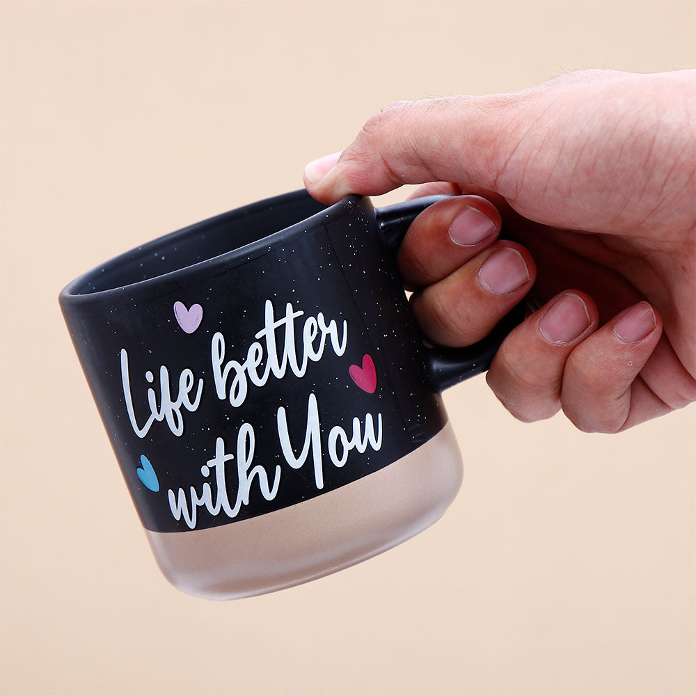 Life is Better With You Quoted Cork Base Mug