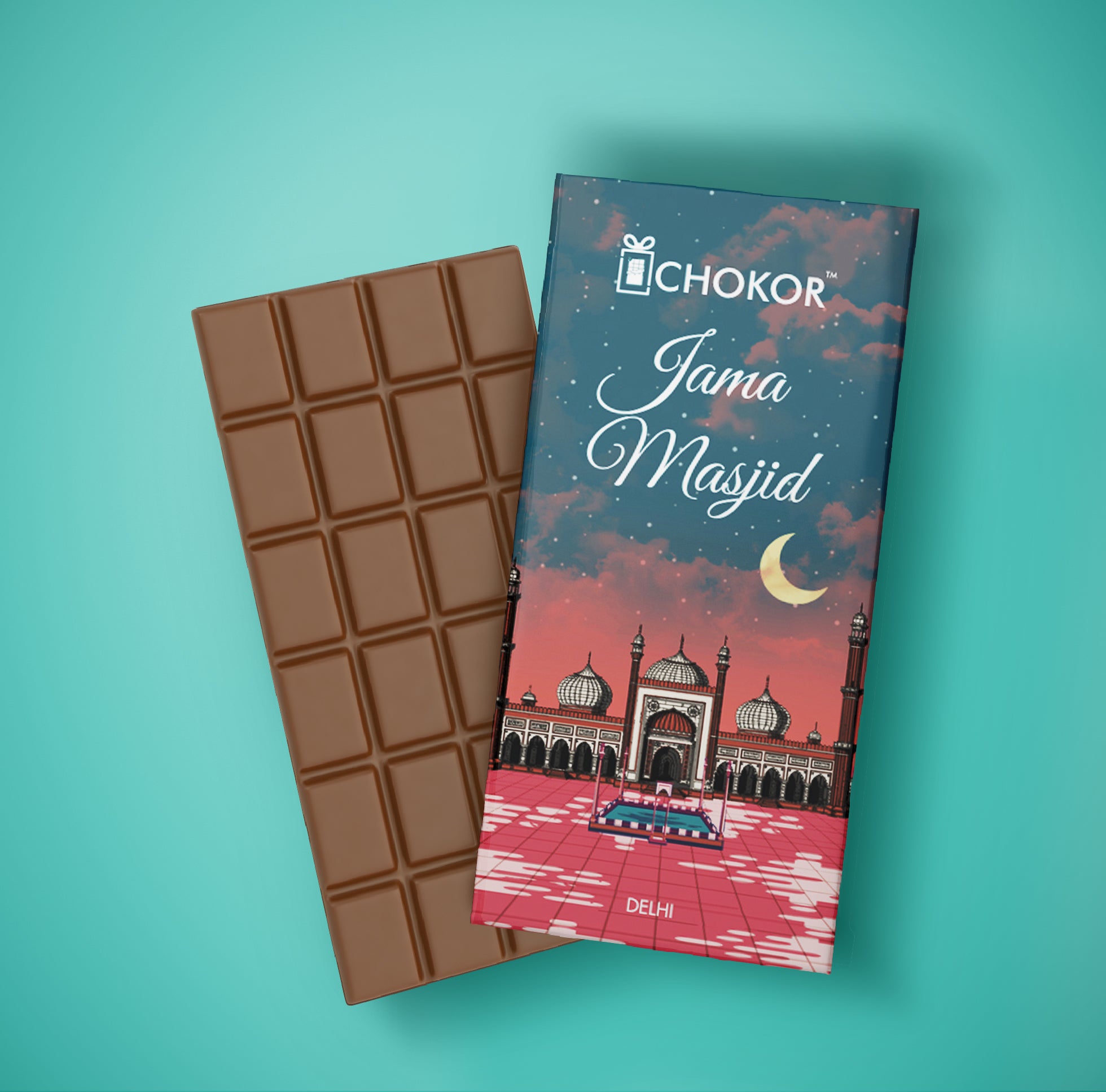 CHOKOR Jama Masjid - Coffee Flavoured Almond Chocolate Bar