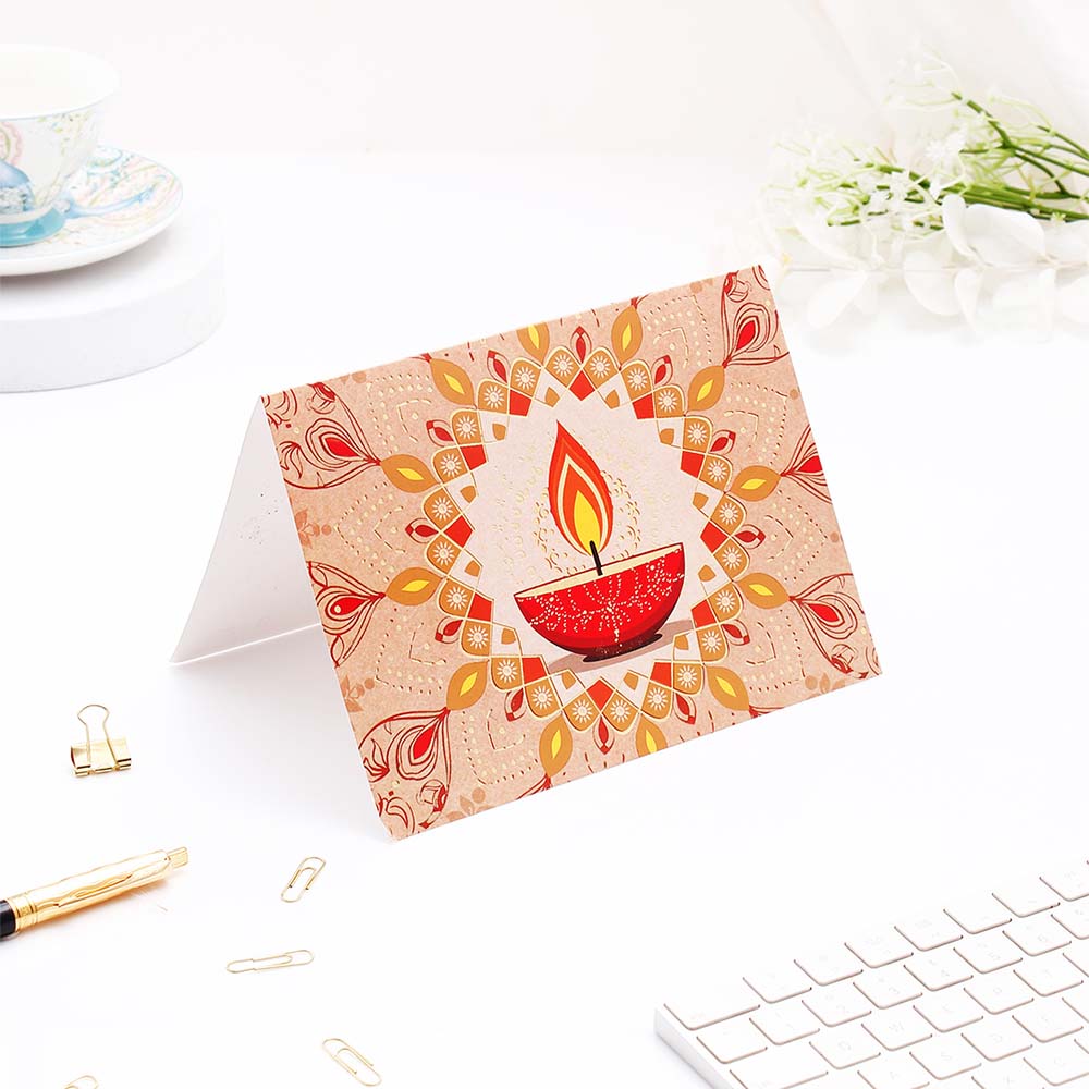 Premium Diwali Seasons Greeting Card Pack Of 10
