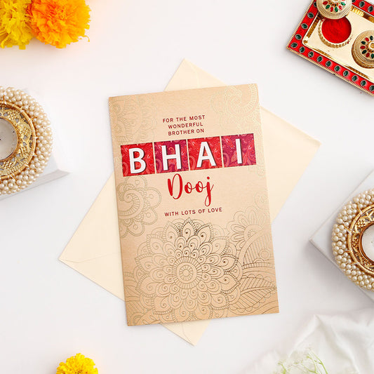 Wonderful Brother Bhai Dooj Greeting Card
