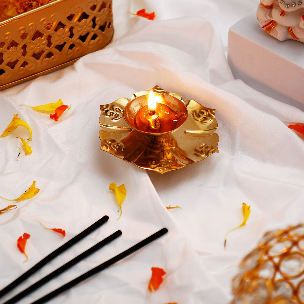 OM Golden Akhand Jyoti Diya