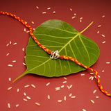 Rudraksh Ganesha Premium Silver Rakhi