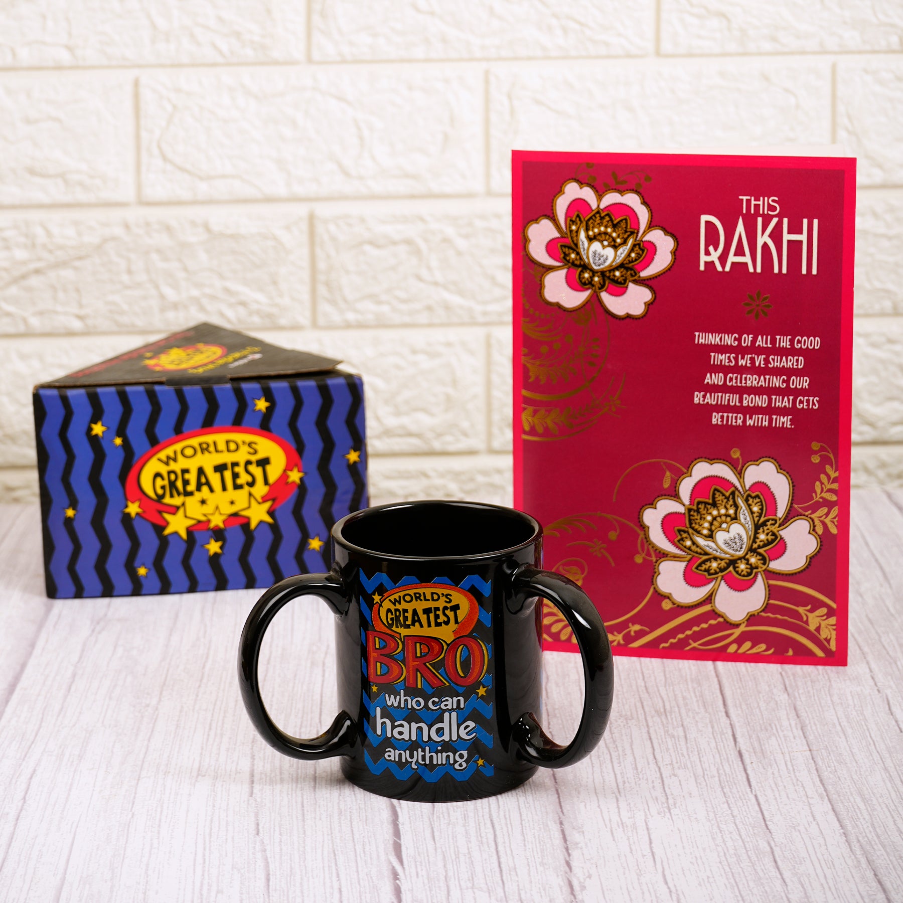 Good Times We Shared Greeting Card With Three Handle Mug