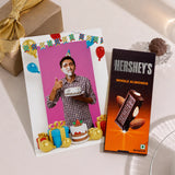 Joyful Birthday Personalised Greeting Card with Chocolate
