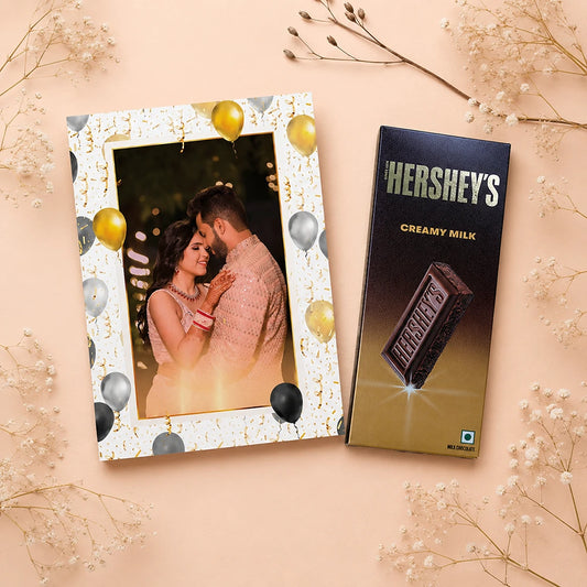 Loving Anniversary Personalised Card with Chocolate Bar