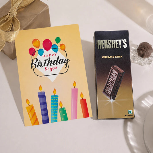 Warm Wishes Birthday Personalised Greeting Card with Chocolate Bar
