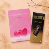 My Love Anniversary Personalised Card with Chocolate Bar