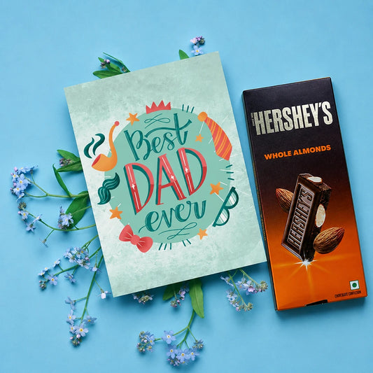 Amazing Father's Day Personalised Greeting Card with Chocolate