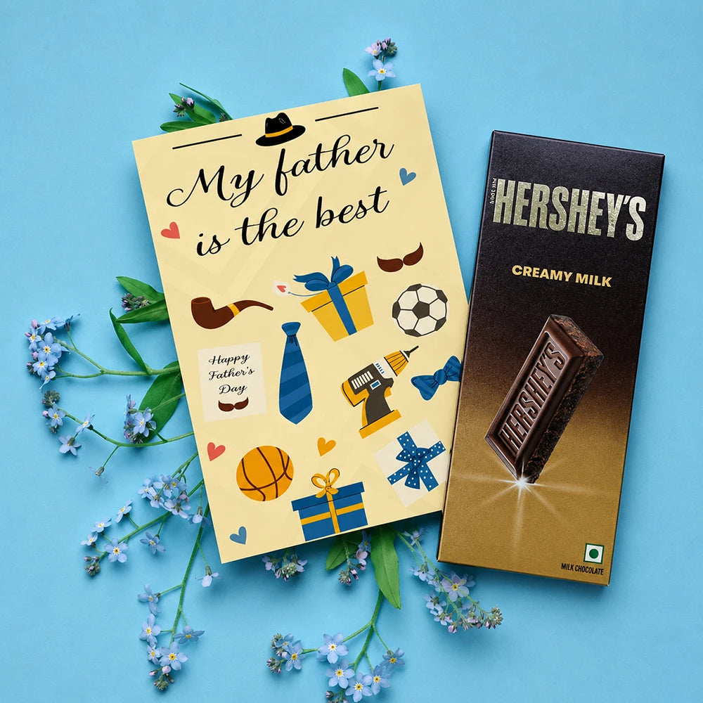 Special Father's Day Personalised Greeting Card with Chocolate Bar