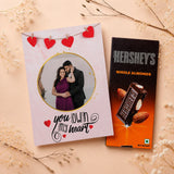 Romantic Anniversary Personalised Card with Chocolate