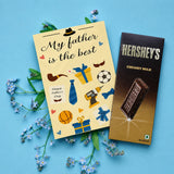 Special Father's Day Personalised Greeting Card with Chocolate Bar