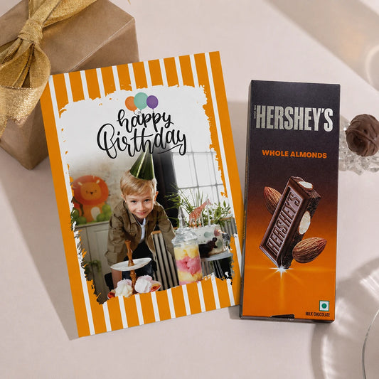 Wishing You Birthday Personalised Greeting Card with Chocolate