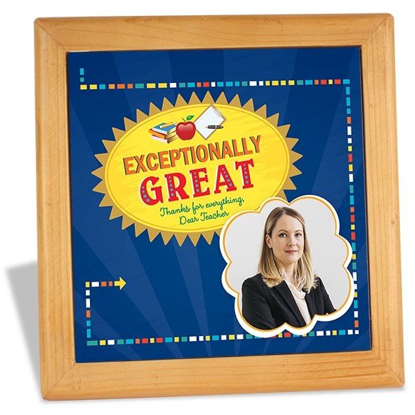 Exceptionally Great Teacher Personalized Wooden Tile