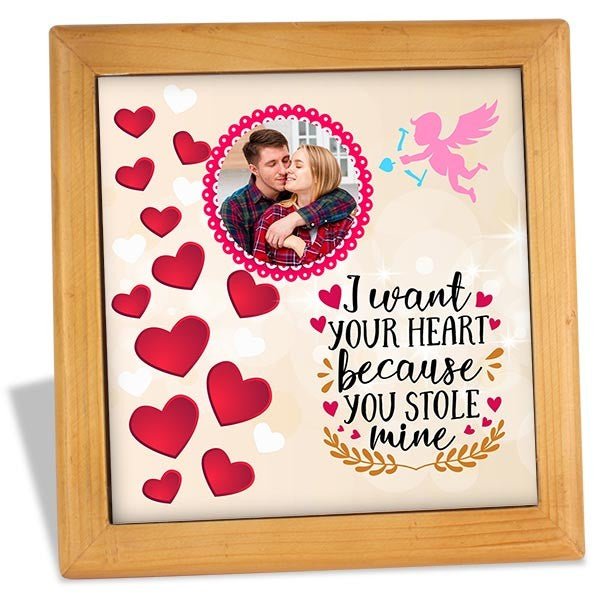 Cupid Personalized Wooden Tile