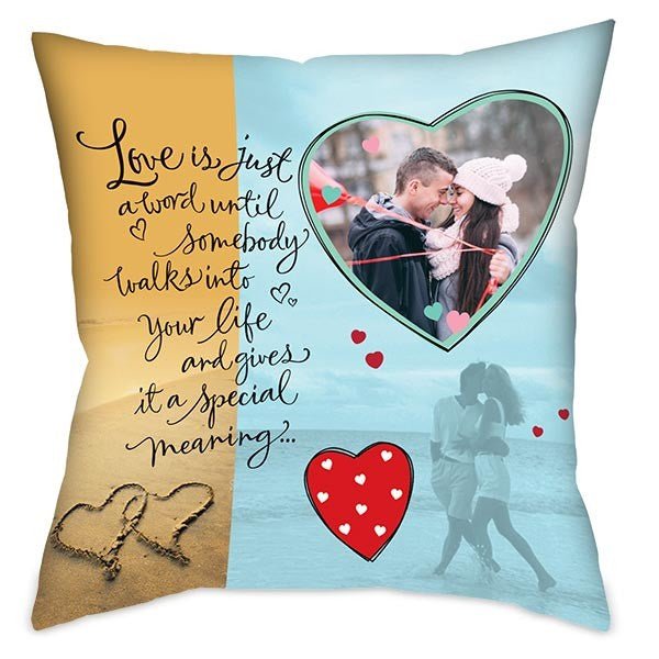 Personalized Cushion With Love Text