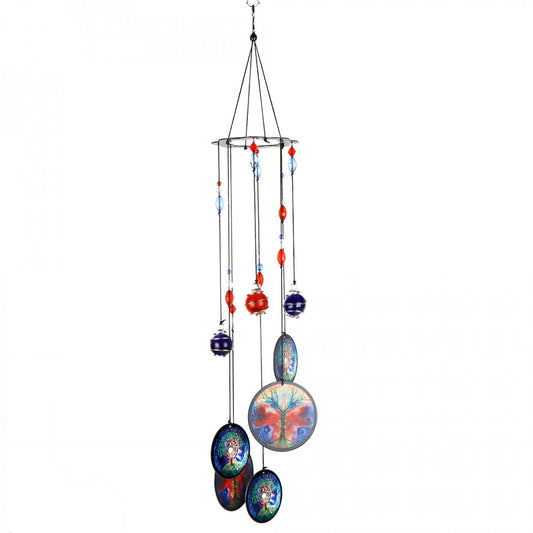 KEEPSAKE  Wind Chimes with 4 Bells with Door Hanger  Wall wind chain 55CM Multicolor Metal