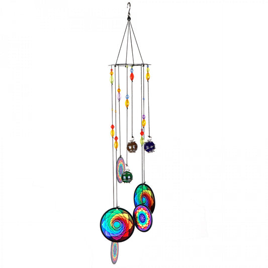 KEEPSAKE  Wind Chimes with 4 Metal Bells with Door Hanger  Wall wind chain 55CM Multicolor