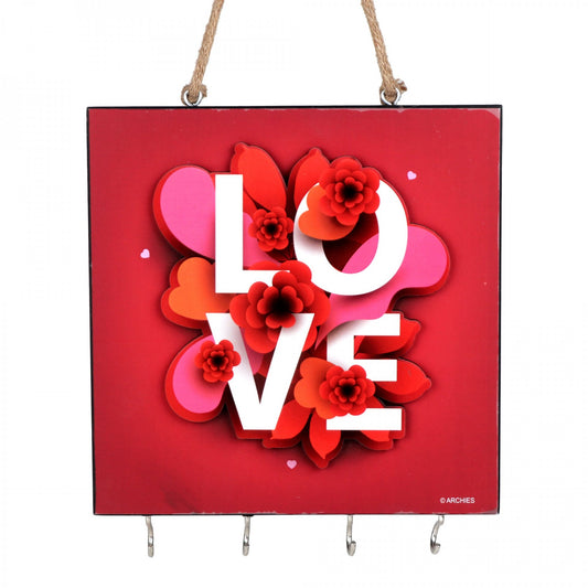 Wooden Key Holder - Love