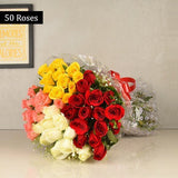 50 Colorful roses Bouquet