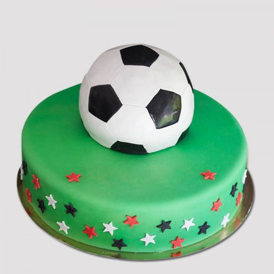 1 Kg Football Theme Chocolate Fondant Cake
