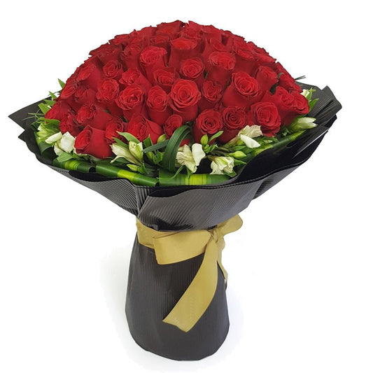 75Pcs Hot Rose Bunch