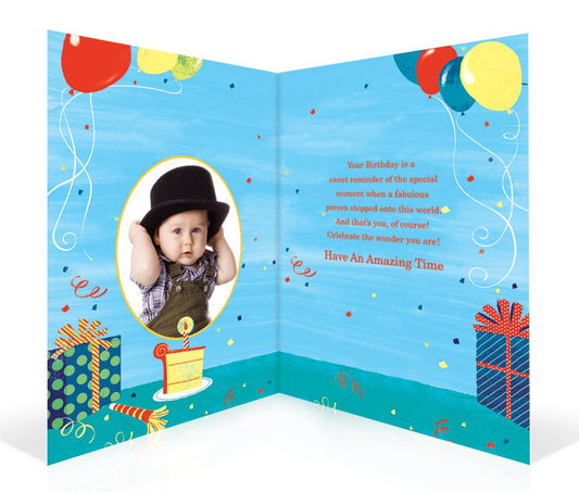 Happy Happy Birthday Personalised Card