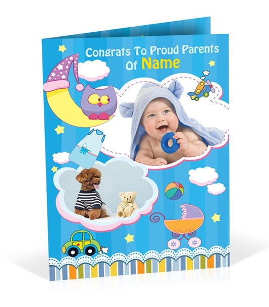 Congrats To Proud Parents Personalised Card