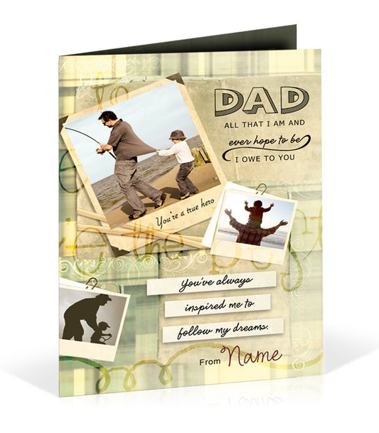 You're A True Hero Personalised Card