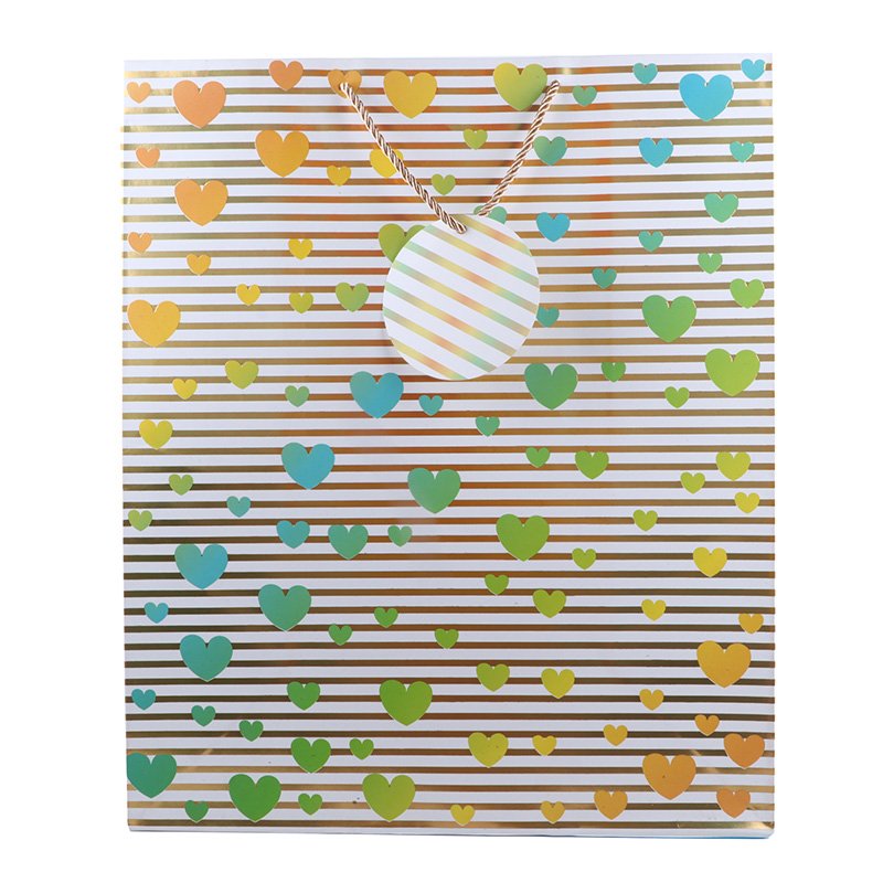 Heart Design Printed Paper Bags Pack Pack of 3