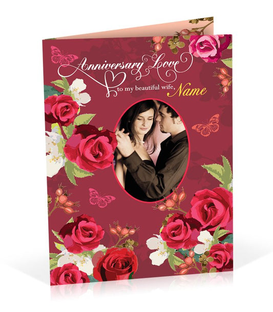 Anniversary Love To My Beautiful Wife Card