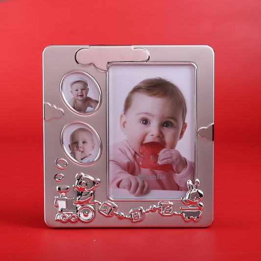 Silver Pig and Rabbit Design Photoframe
