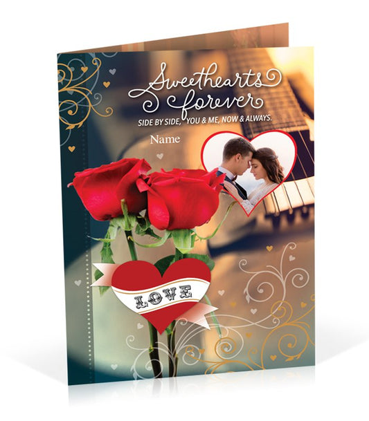 Sweethearts Forever Now And Always Personalised Card