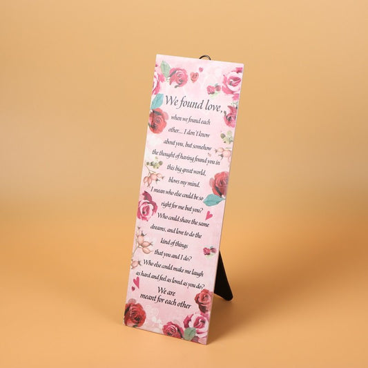 We Found Love When We Found Each Other Stone Quotation