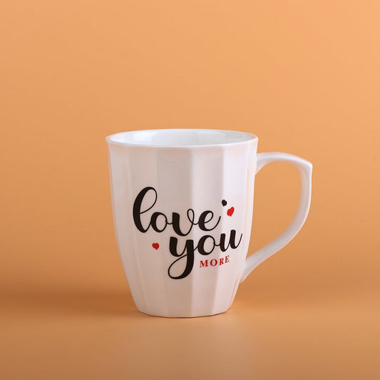 Love You More and Love You Quote Mug Set