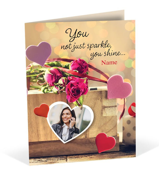 You Not Just Sparkle You Shine Womens Day Greeting Card