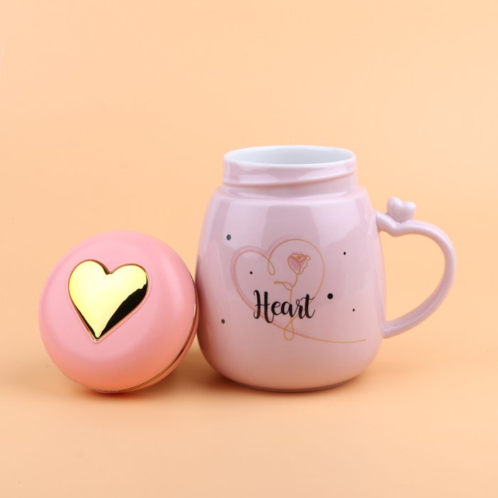 Heart Peach Mug