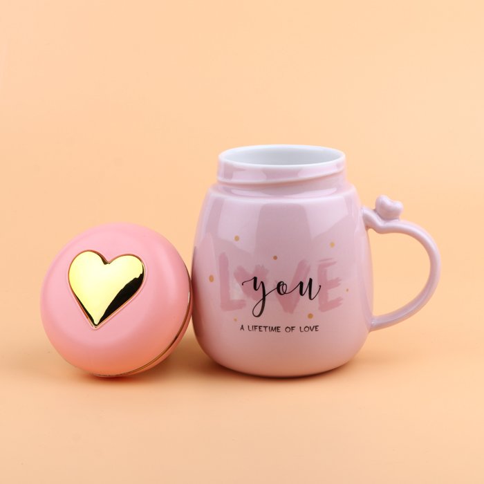 Love You A Lifetime of Love Peach Mug