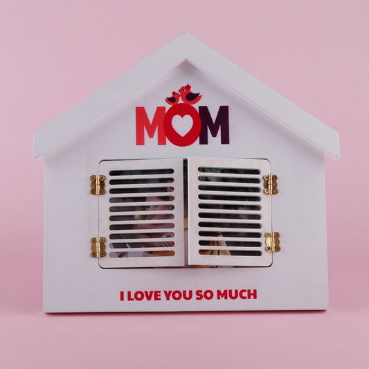 I Love You So Much Mom Wooden Photoframe