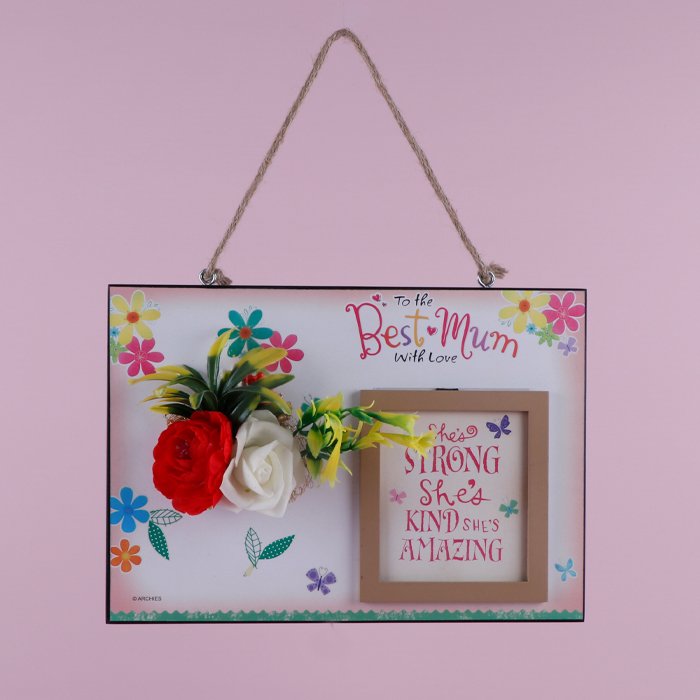 To The Best Mum with Love Wall Hanging