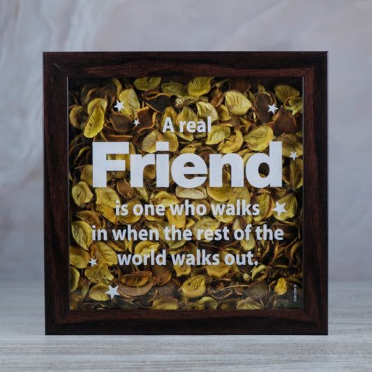 A Real Friend Yellow Flower Quotation