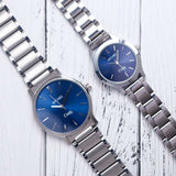 The Silver Color Beautiful Couple Wrist Watches