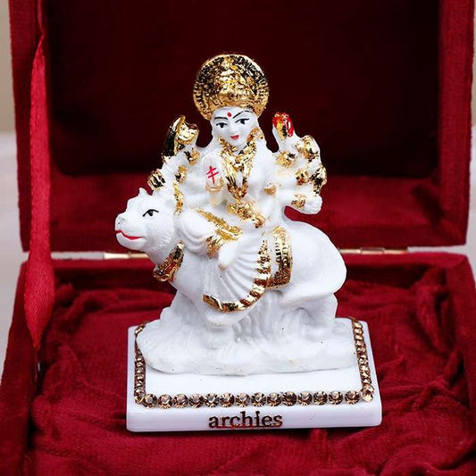 Divine Durga Mata Statue with Red Velevet Gifting Box