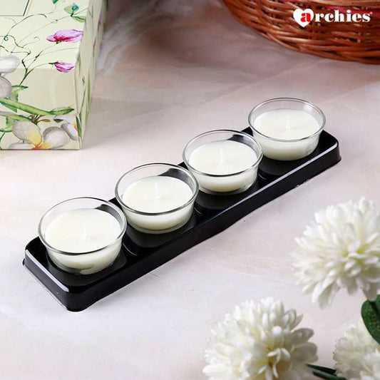Archies White Scented Candle Pack Of Four