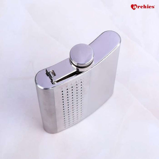 Archies Textured Designed Stainless Steel Hip Flask