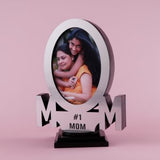 No 1 Mom Golden and Silver Photoframe ( Assorted Color )