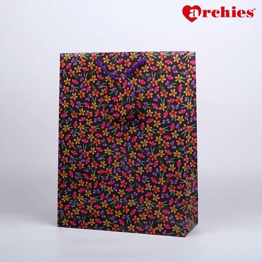 Archies Colorful Flowers Medium Paper Bag Pack of 3