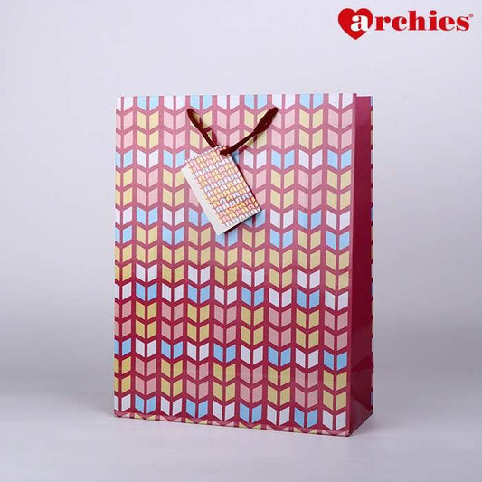 Archies Sweet Pink Medium Paper Bag Pack of 3