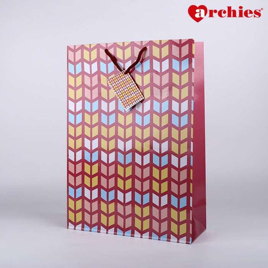 Archies Sweet Pink Large Paper Bag Pack of 3
