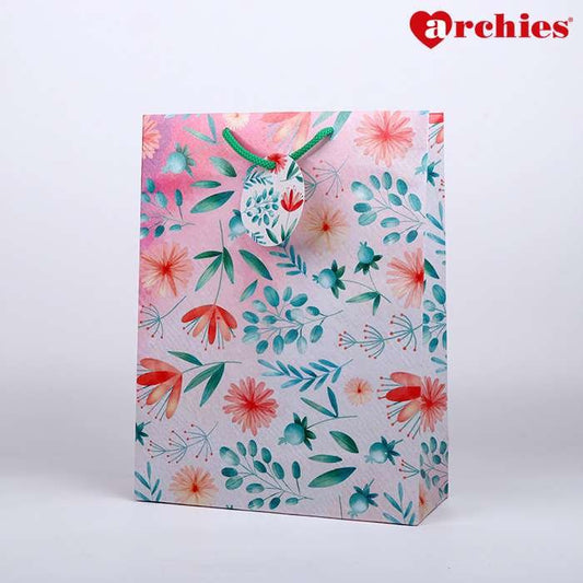 Archies Pretty Flowers Medium Paper Bag Pack of 3